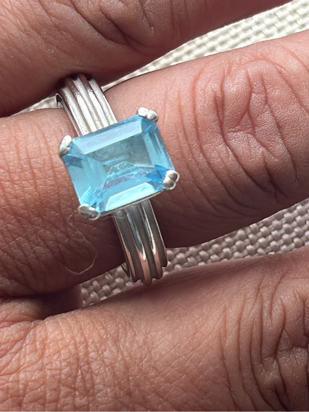 Slane and Slane Sterling Silver Blue Topaz Ring